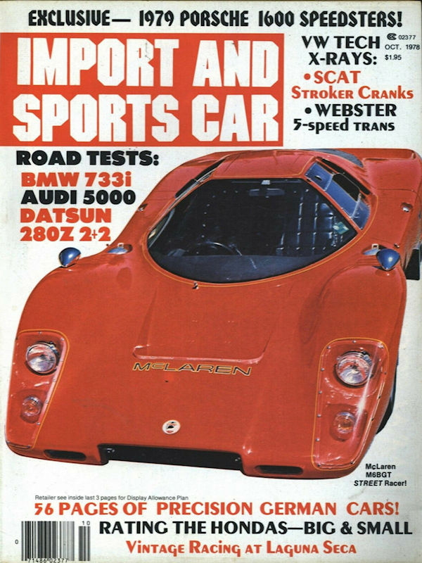 Oct October 1978 Import and Sports Car