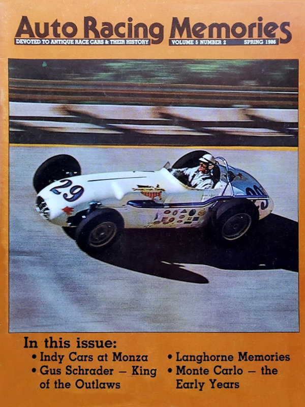 Auto Racing Memories Spring 1986 