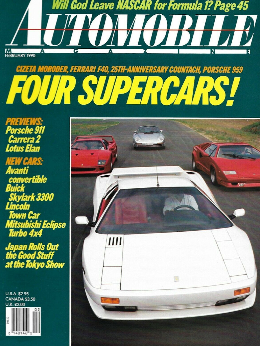 Automobile Feb February 1990 