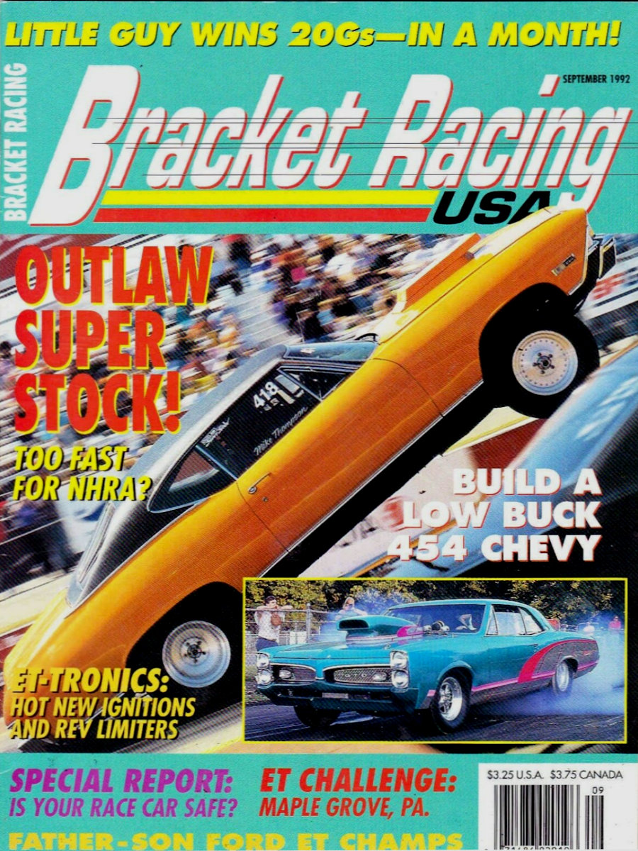 Bracket Racing USA Sept September 1992 