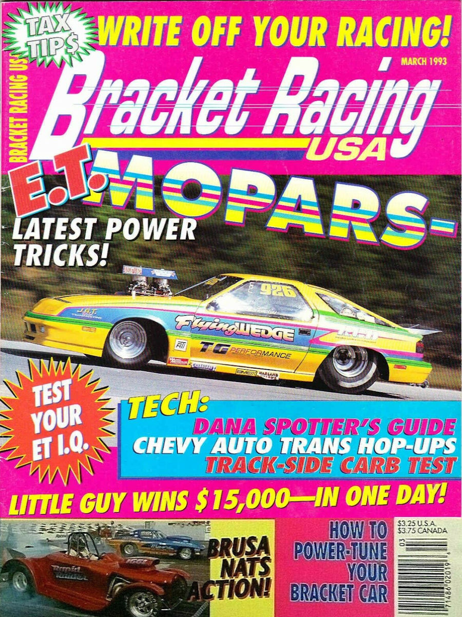 Bracket Racing USA Mar March 1993 