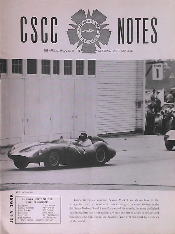 CSCC Notes July 1958