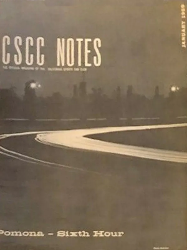 CSCC Notes Jan January 1959