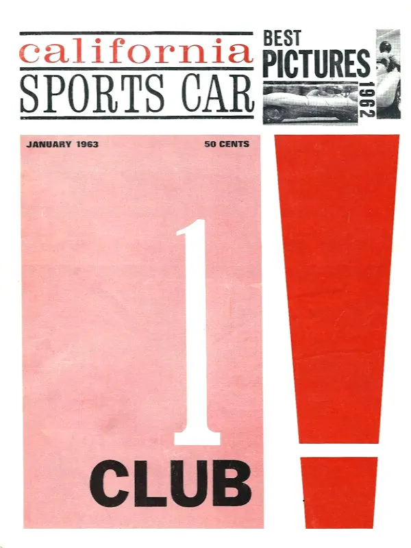 California Sports Car Jan January 1963