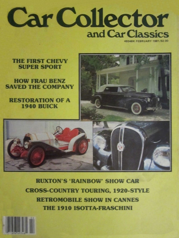 Car Collector Classics Feb February 1981 