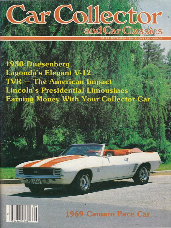 Car Collector Classics Sept September 1984 