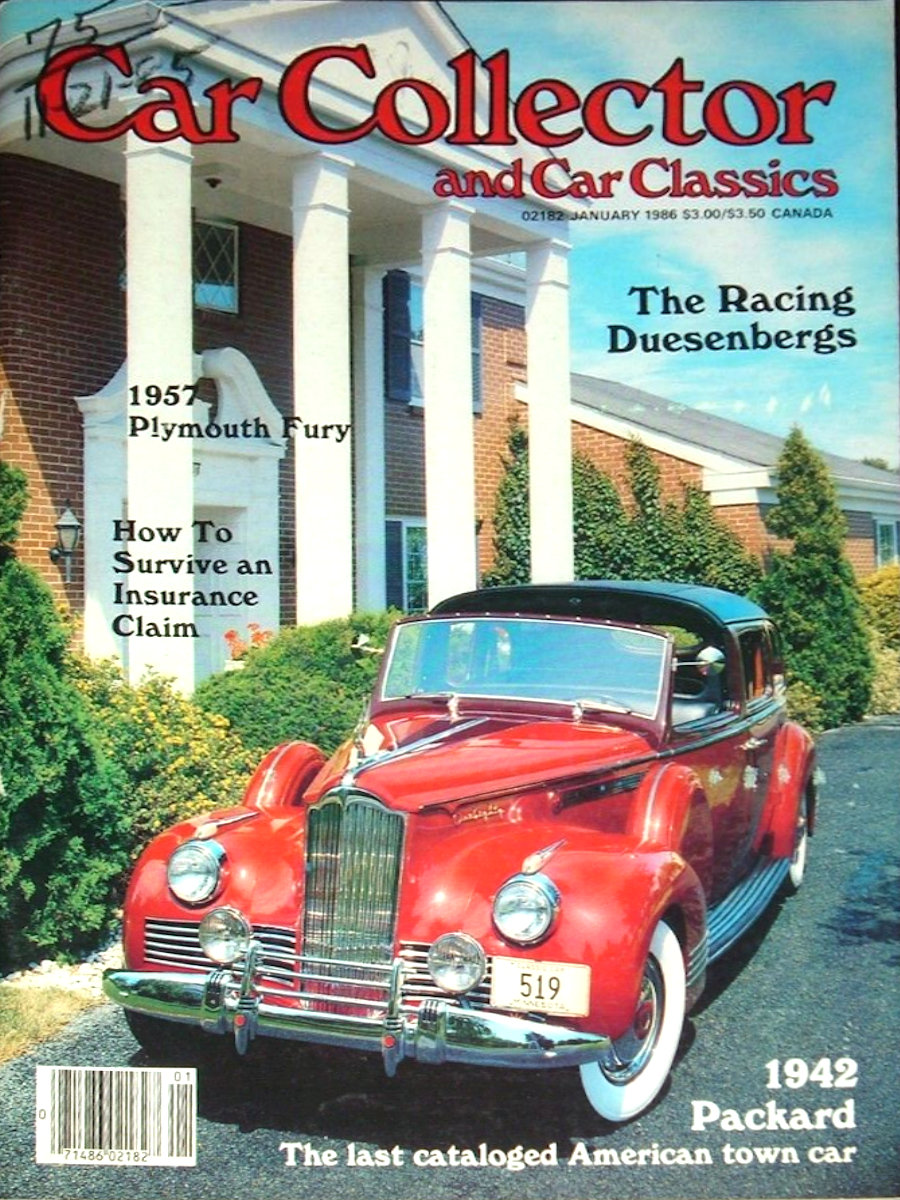 Car Collector Classics Jan January 1986 