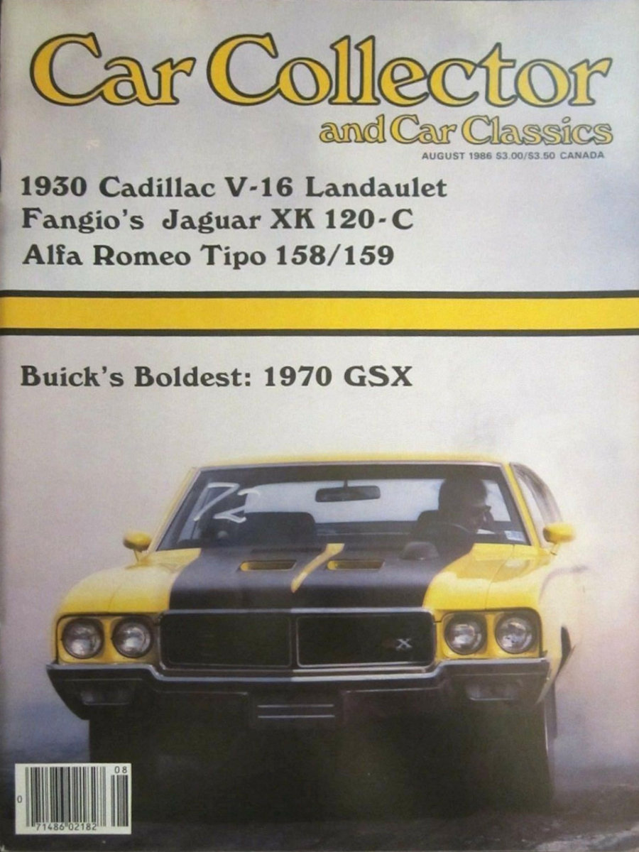 Car Collector Classics Aug August 1986 