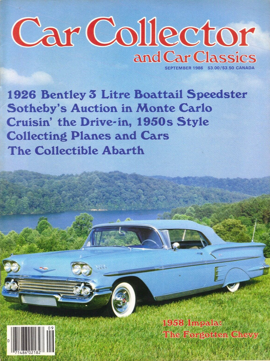 Car Collector Classics Sept September 1986 