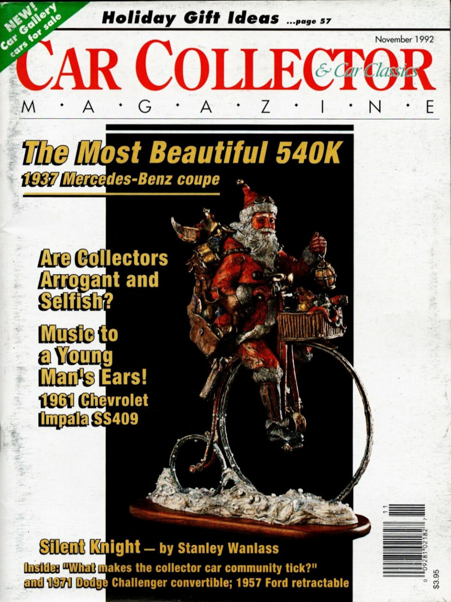 Car Collector Classics Nov November 1992
