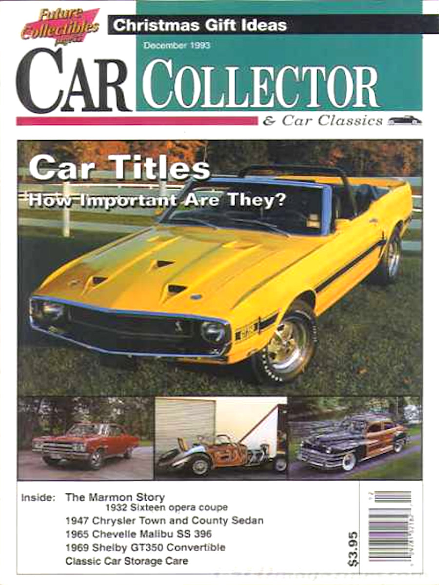 Car Collector Classics Dec December 1993