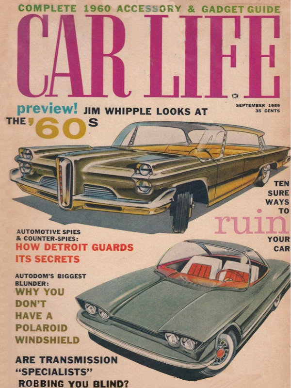 Car Life Sept September  1959 