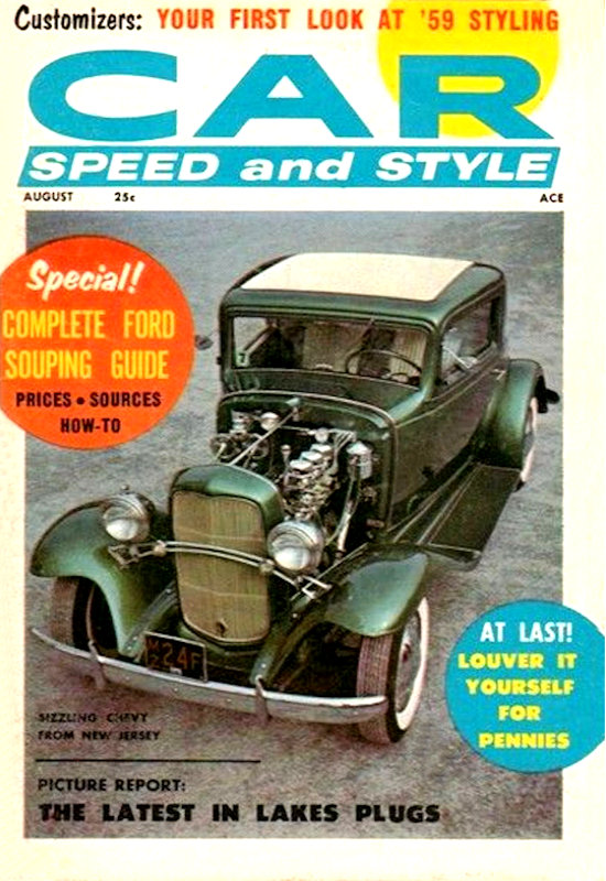 Car Speed and Style Aug August 1958 