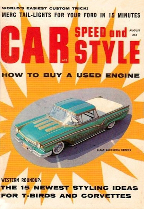 Car Speed and Style Aug August 1959 