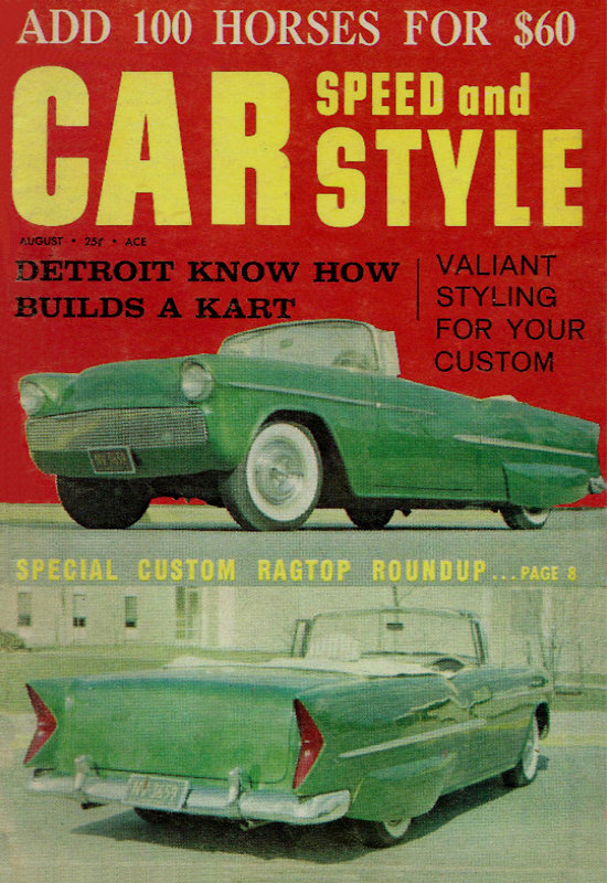 Car Speed and Style Aug August 1960 