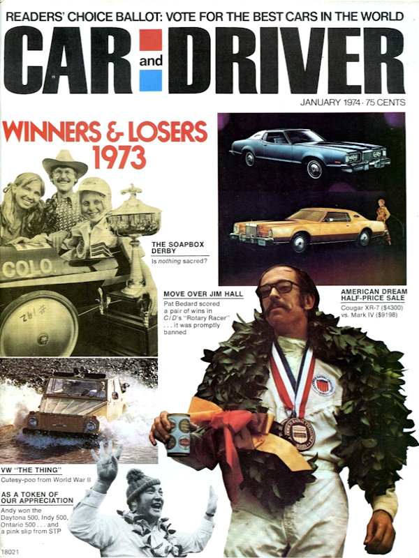 Car and Driver Jan January 1974 