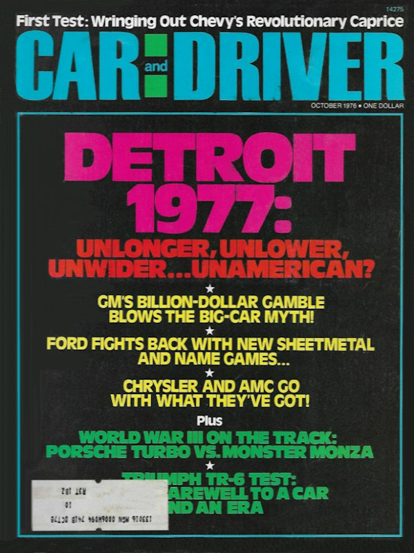 Car and Driver Oct October 1976 