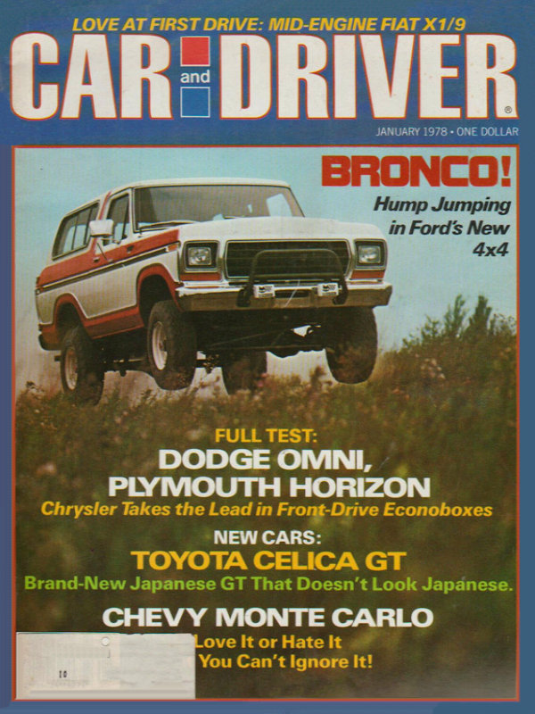 Car and Driver Jan January 1978 