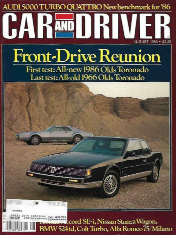Car and Driver Aug August 1985 