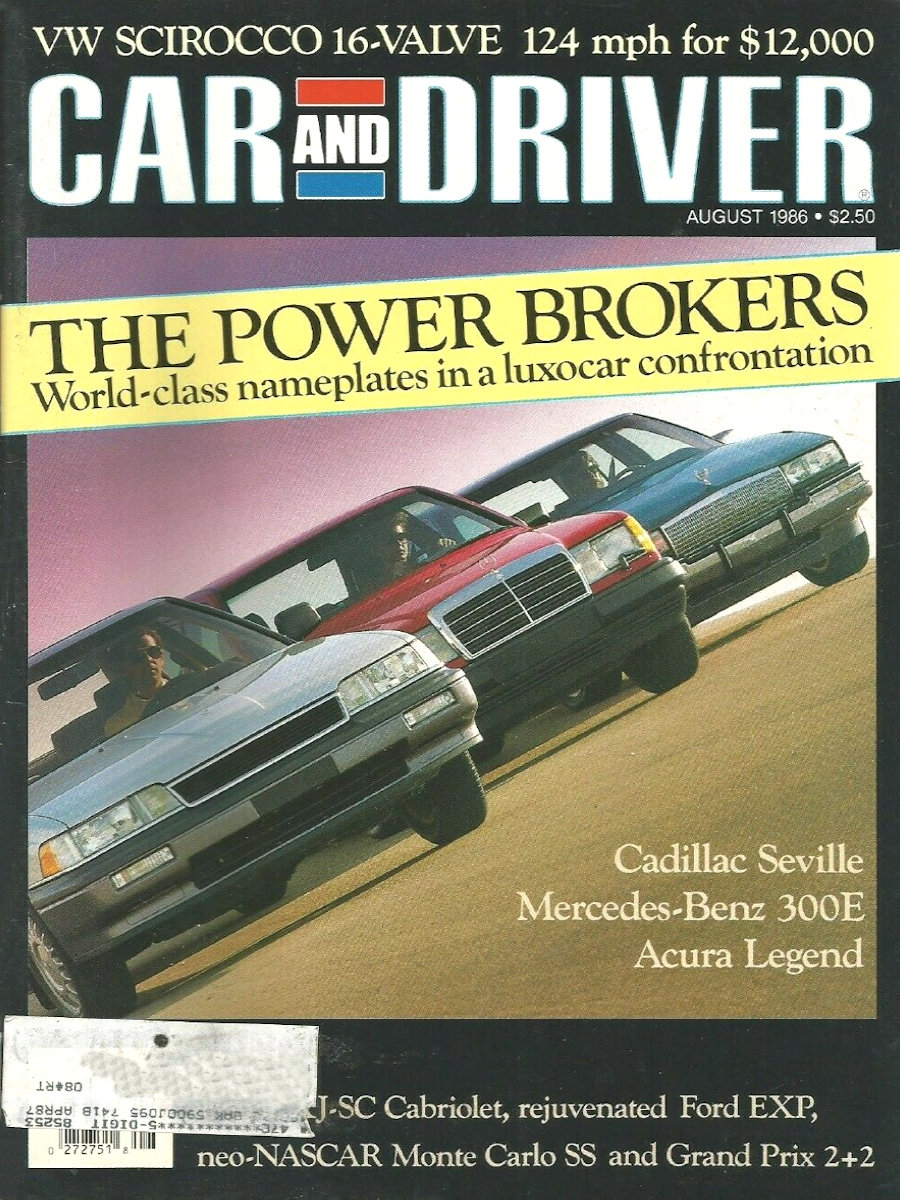 Car and Driver Aug August 1986 