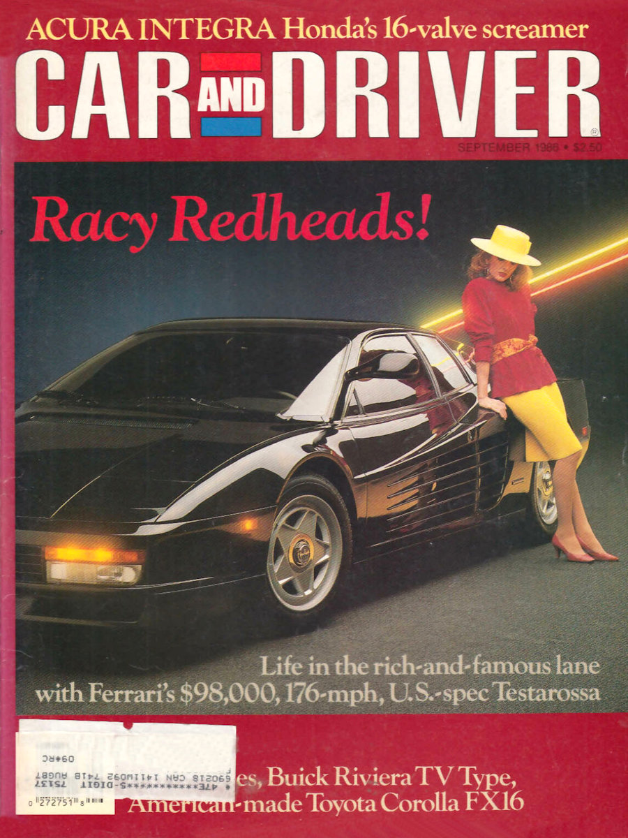 Car and Driver Sept September 1986 
