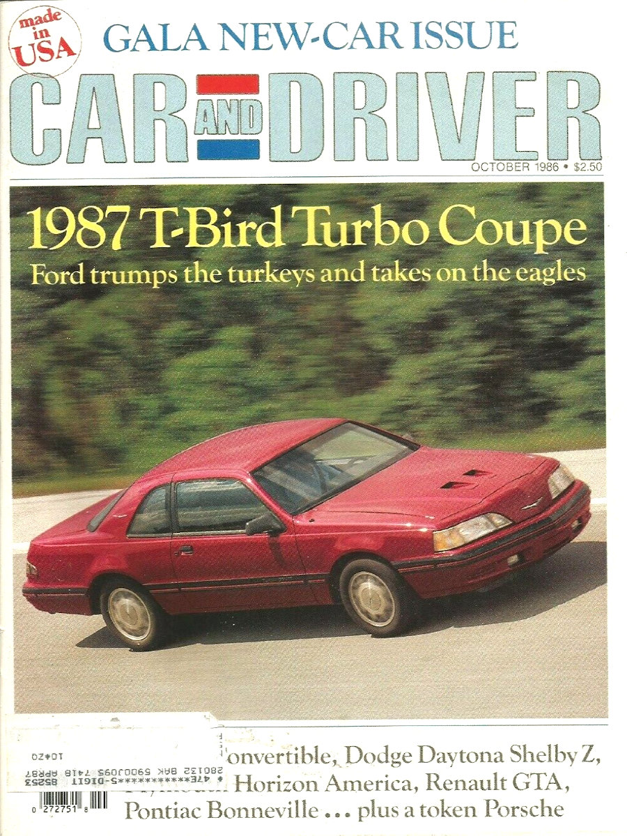 Car and Driver Oct October 1986 