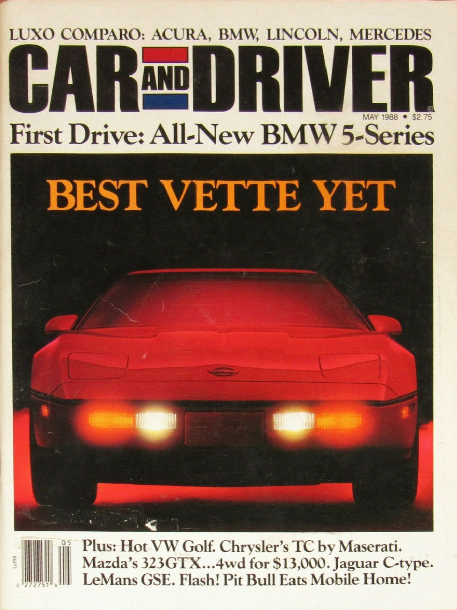 Car and Driver May 1988 