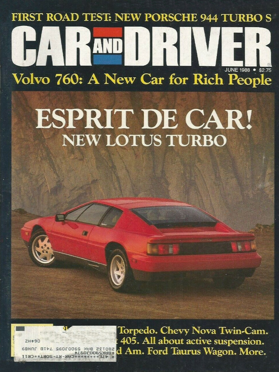 Car and Driver June 1988 