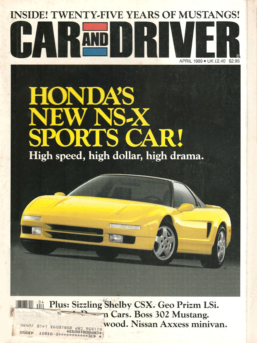 Car and Driver Apr April 1989 
