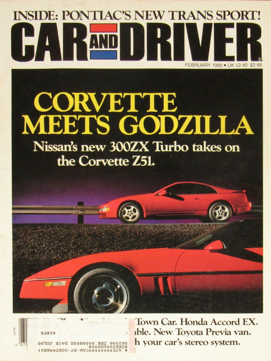 Car and Driver Feb February 1990 