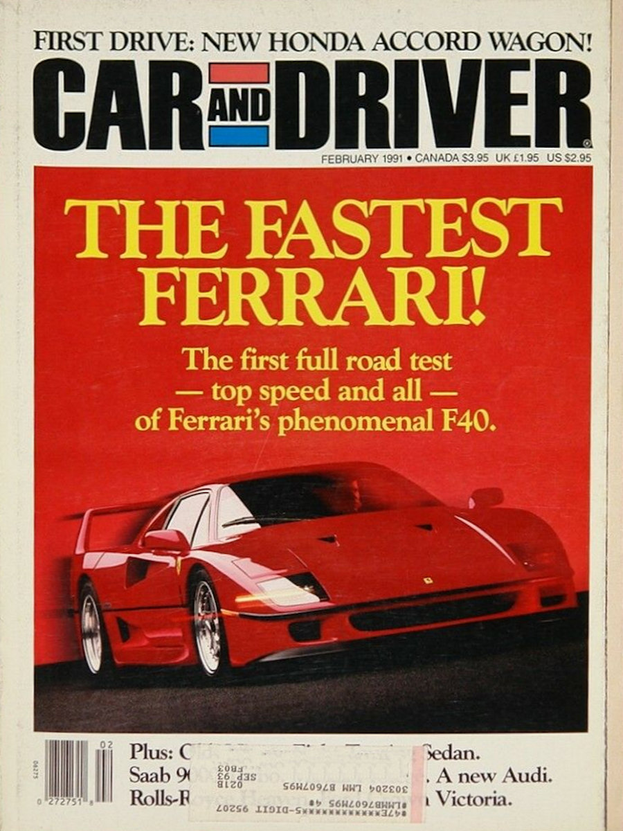 Car and Driver Feb February 1991 