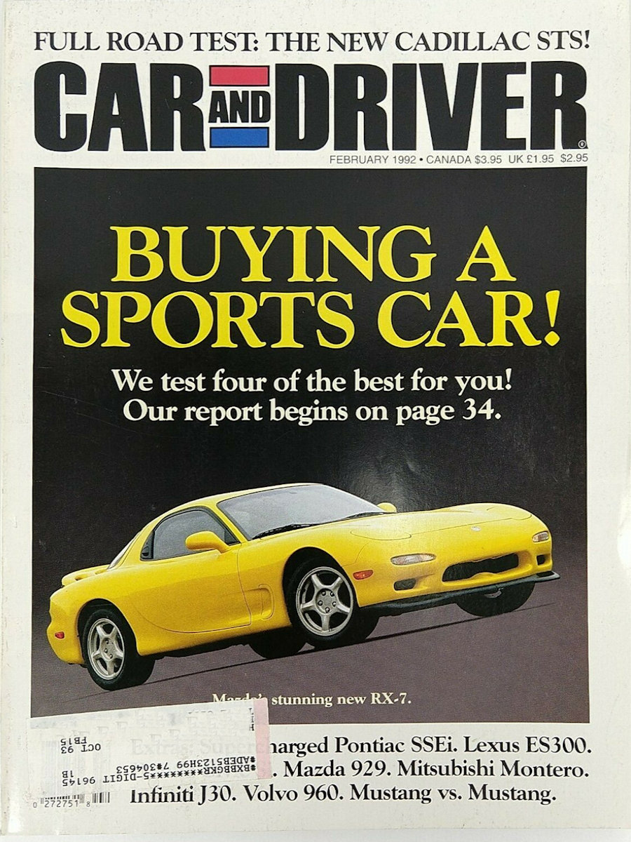 Car and Driver Feb February 1992 
