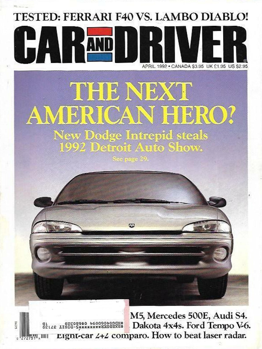 Car and Driver Apr April 1992 