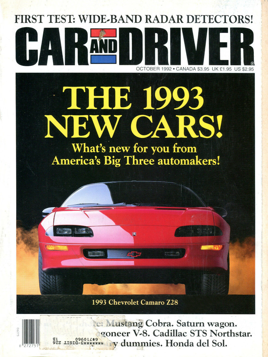 Car and Driver Oct October 1992