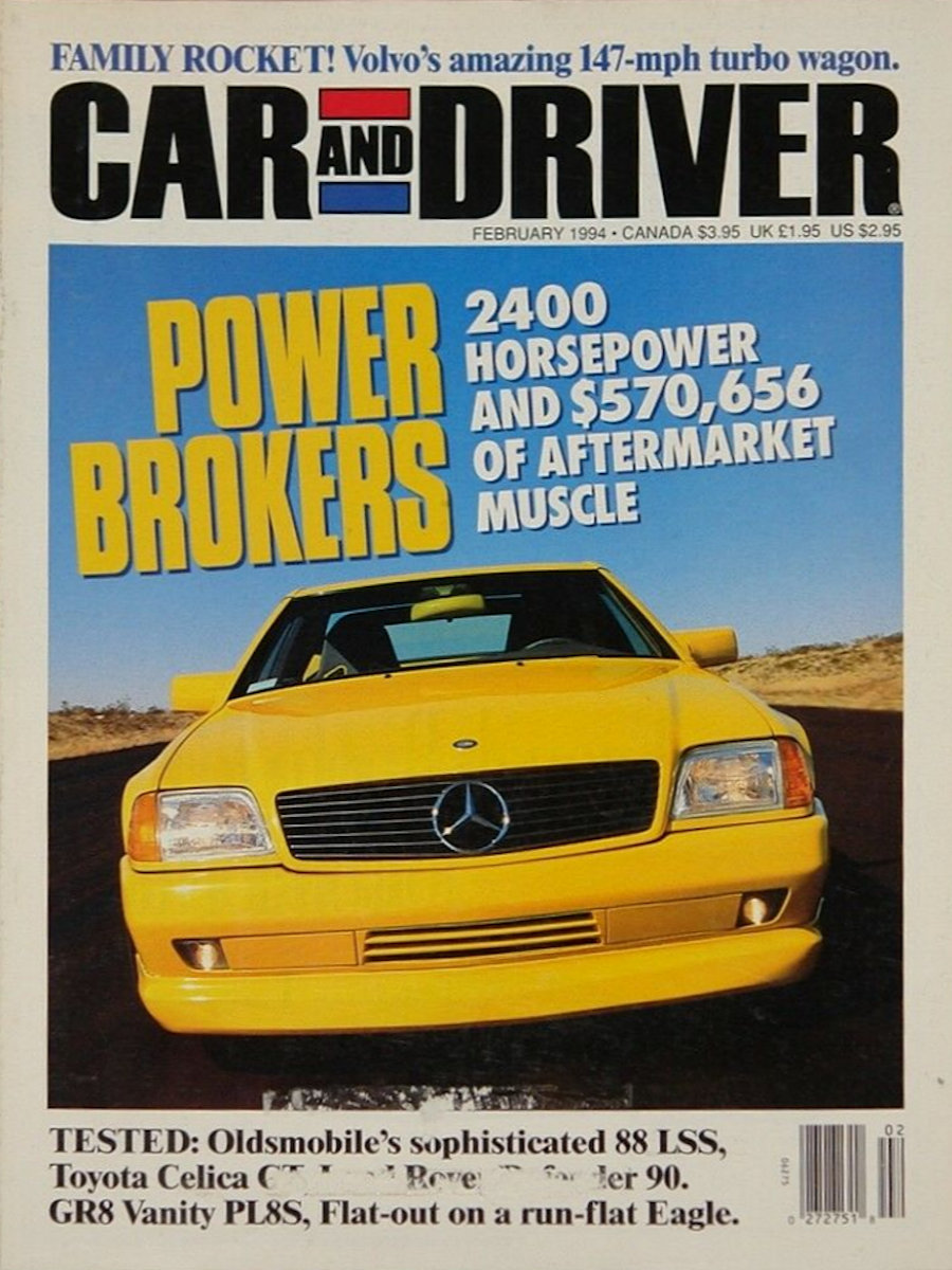 Car and Driver Feb February 1994 