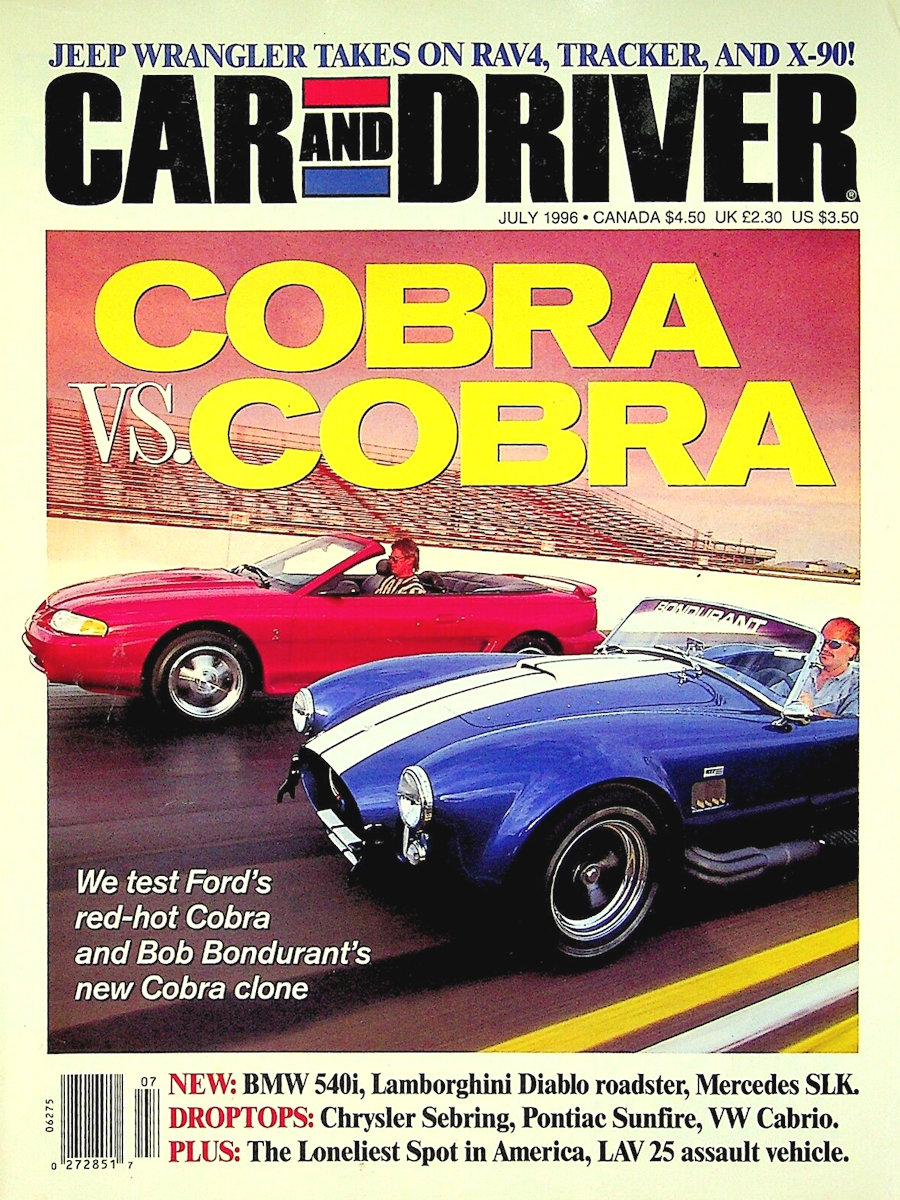 Car and Driver July 1996
