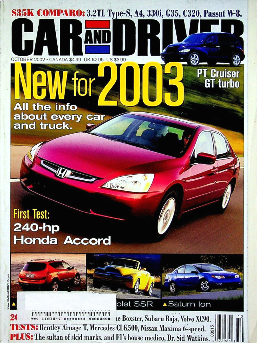 Car and Driver Oct October 2002