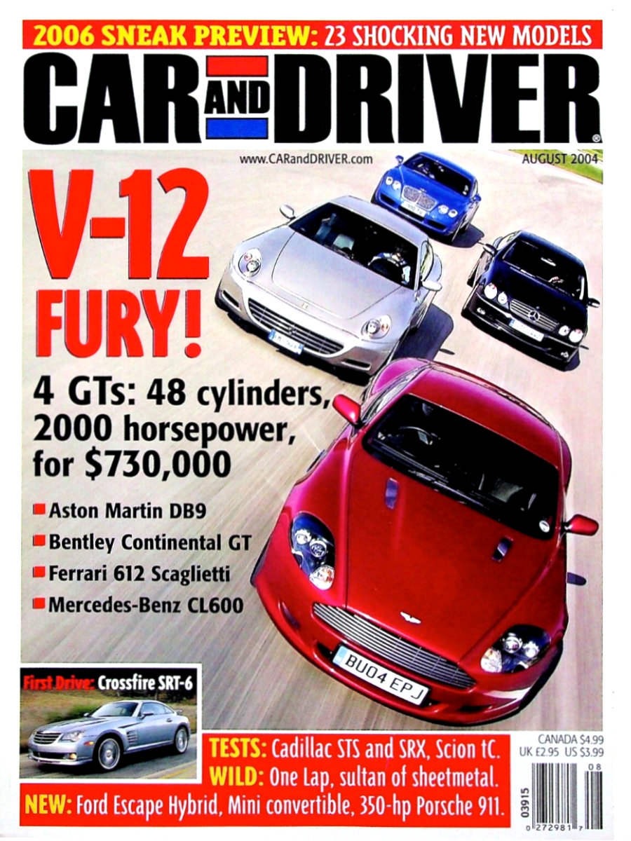 Car and Driver Aug August 2004