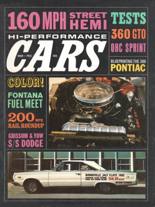Hi-Performance Cars Mar March 1966 