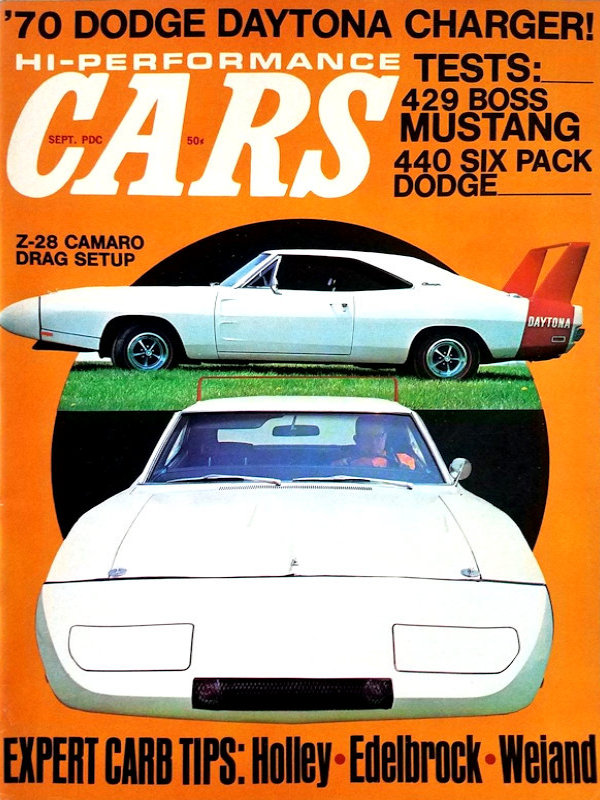 Hi-Performance Cars Sept September 1969