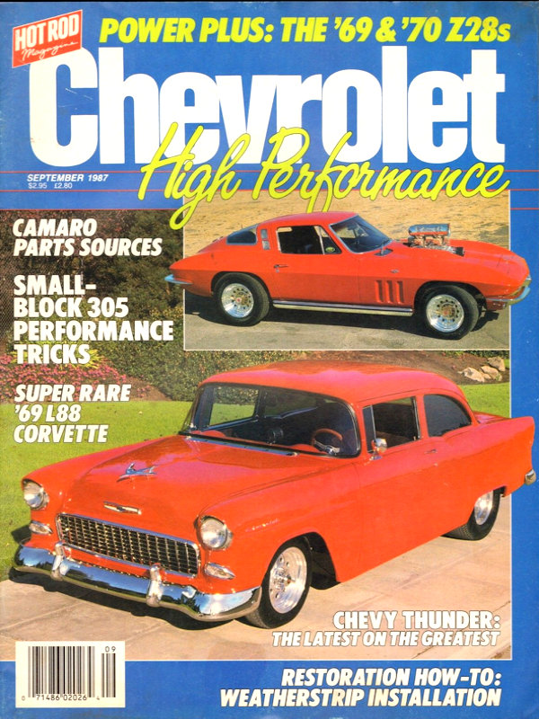Chevrolet High Performance Sept September 1989