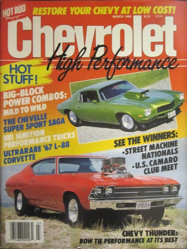Chevrolet High Performance Mar March 1988