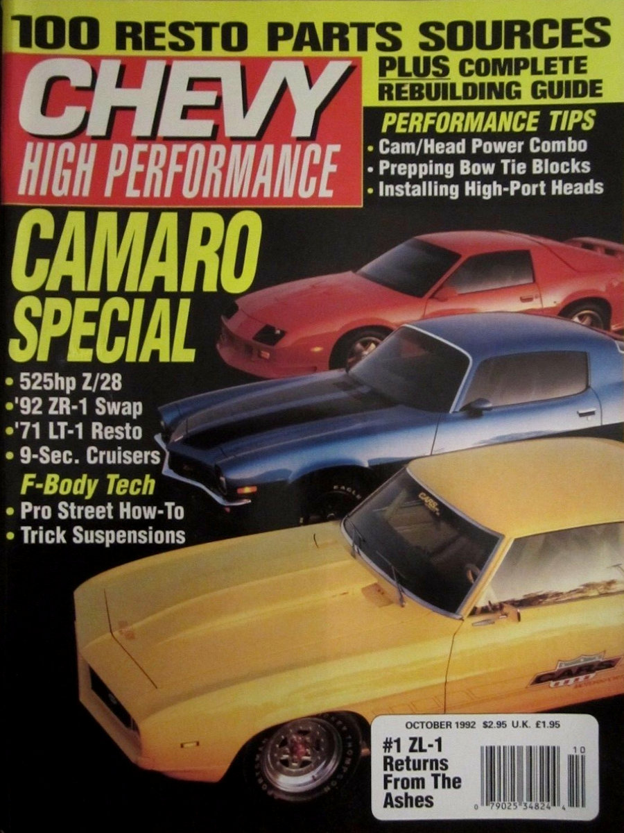 Chevy High Performance Oct October 1992