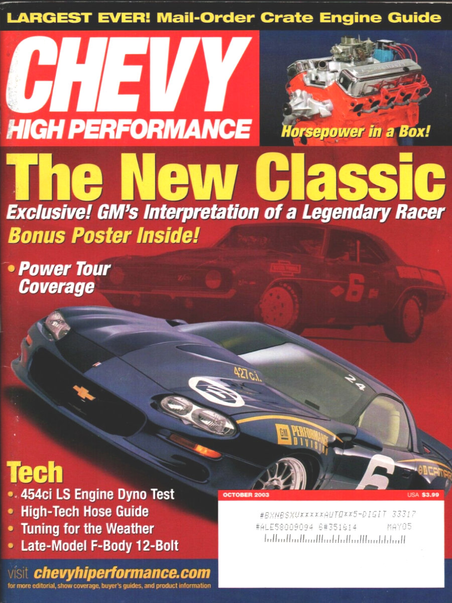 Chevy High Performance Oct October 2003