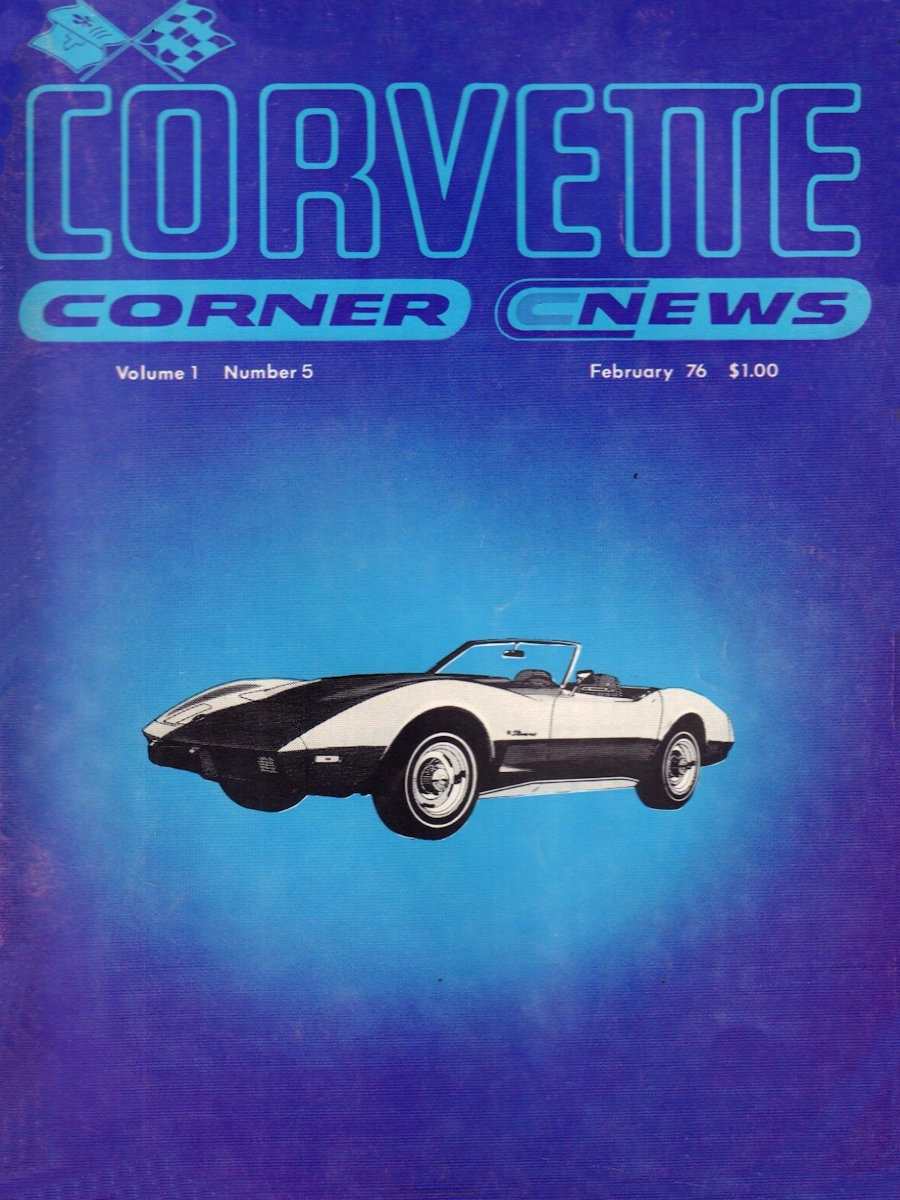 Corvette Corner Feb February 1976