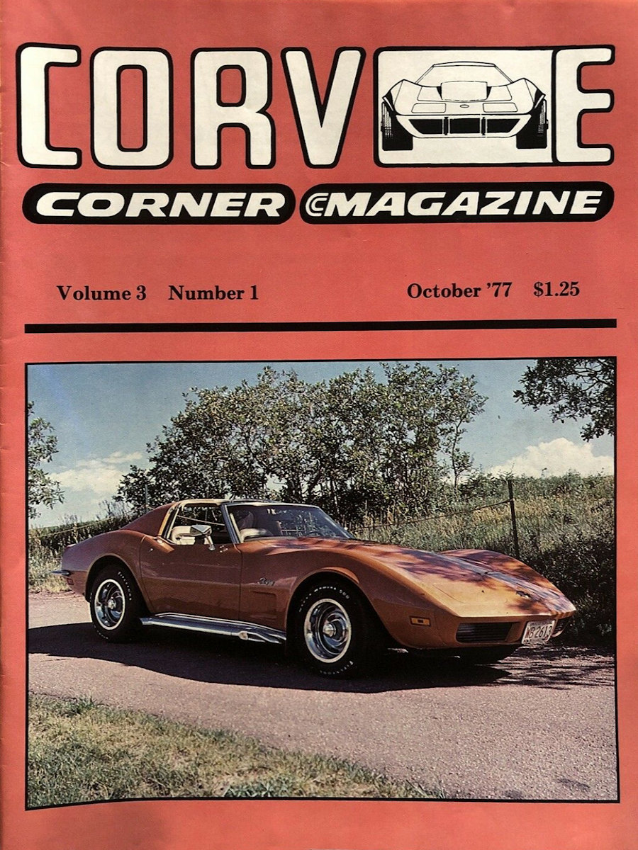 Corvette Corner Oct October 1977