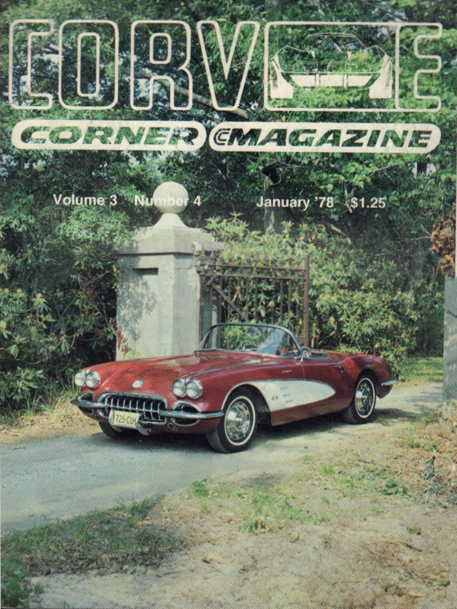 Corvette Corner Jan January 1978