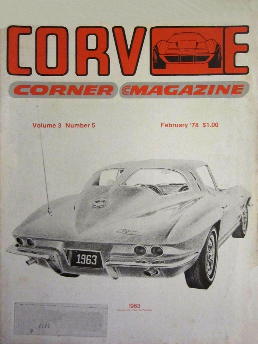 Corvette Corner Feb February 1978