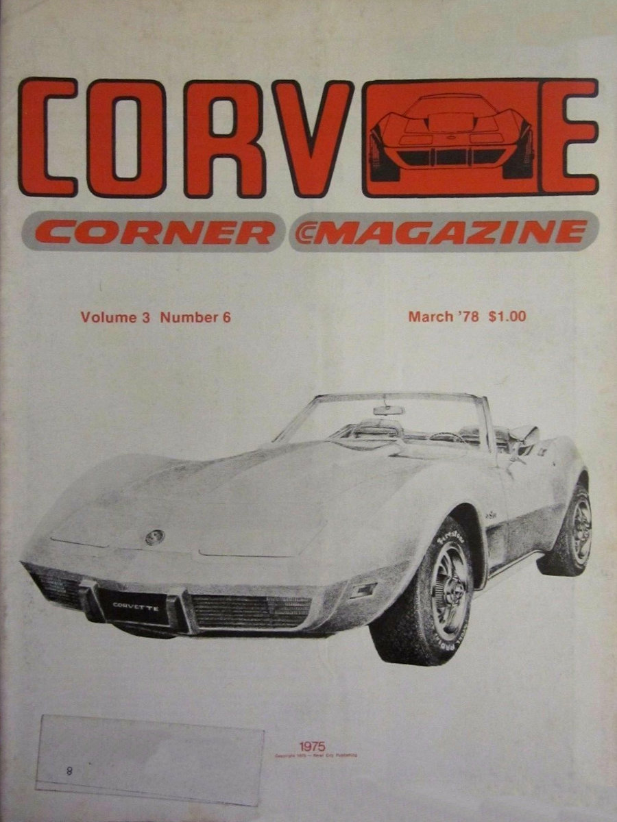 Corvette Corner Mar March 1978