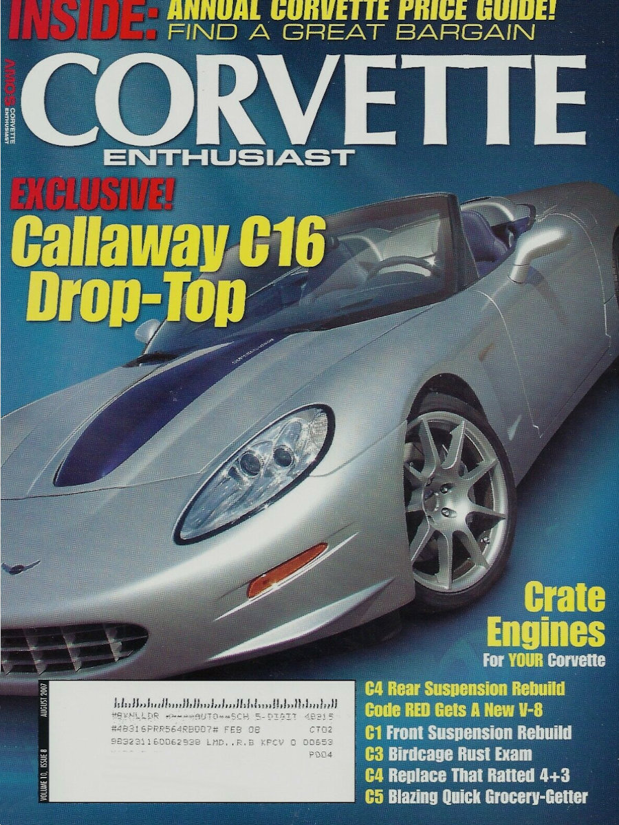 Corvette Enthusiast Aug August 2007